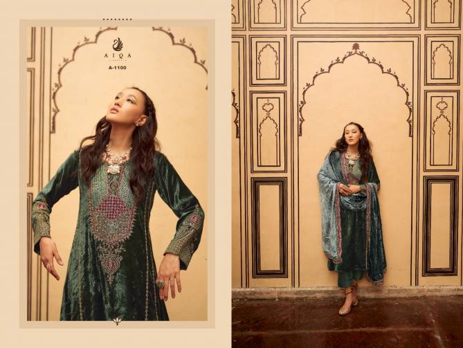 Sitaray By Aiqa Designer Velvet Embroidery Salwar Kameez Wholesale Price In Surat